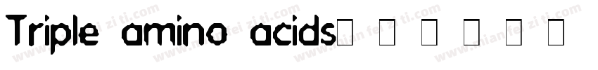 Triple amino acids字体转换